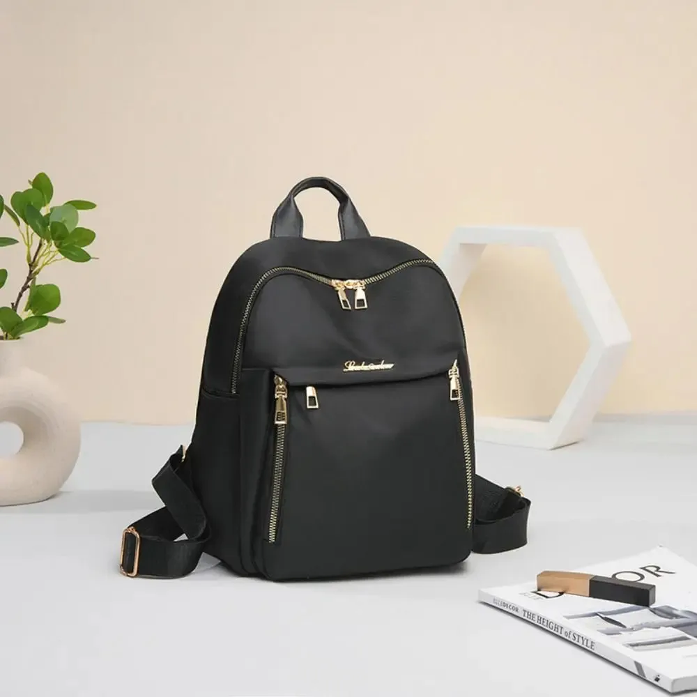 Simple Black Large Capacity Backpacks