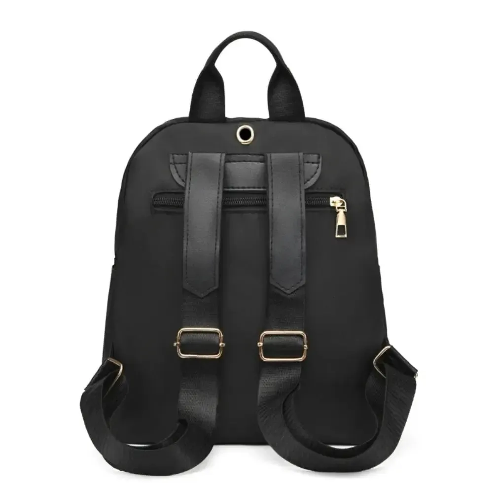 Simple Black Large Capacity Backpacks