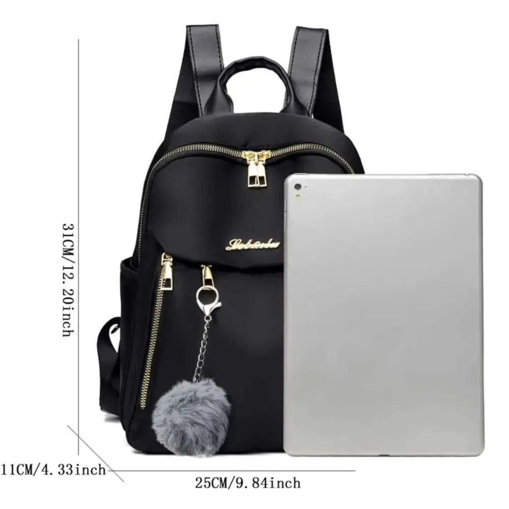Simple Black Large Capacity Backpacks