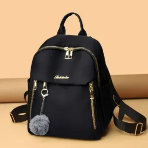 Simple Black Large Capacity Backpacks