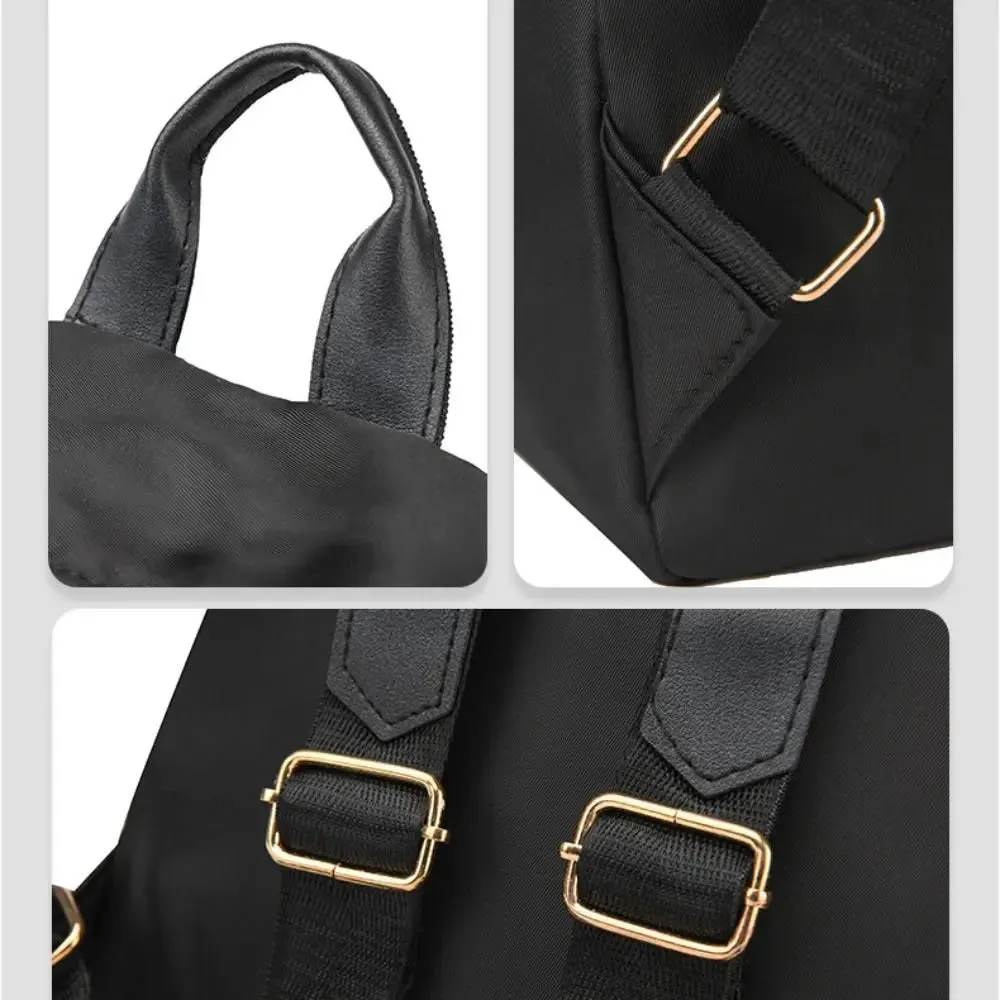 Simple Black Large Capacity Backpacks