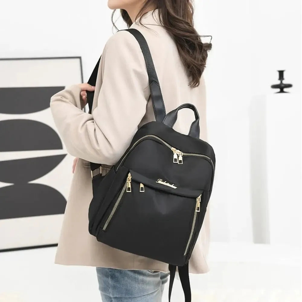 Simple Black Large Capacity Backpacks