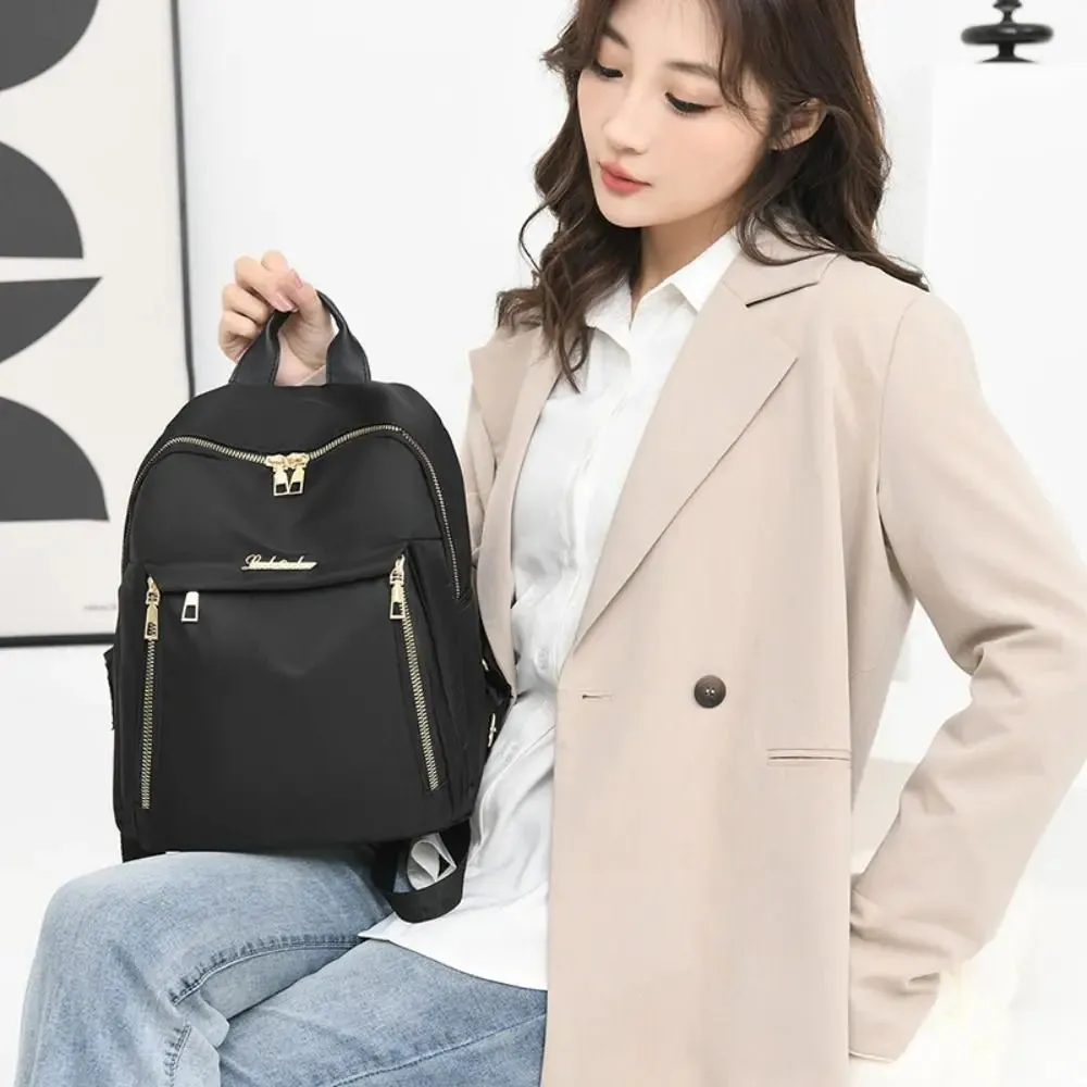 Simple Black Large Capacity Backpacks