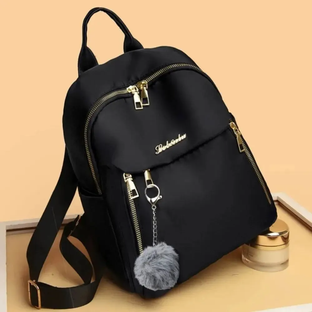 Simple Black Large Capacity Backpacks