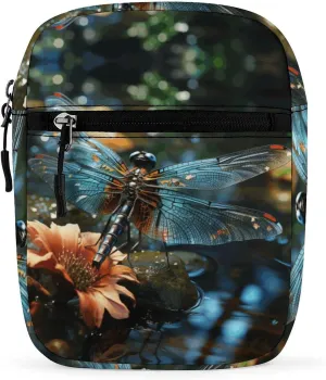 Simple Small Shoulder Bag,Dragonfly Flying on The Pond Print Anti-theft Messenger Bag,casual Small Backpack,mini Crossbody Bag