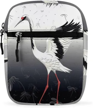 Simple Small Shoulder Bag,Japanese Crane Print Anti-theft Messenger Bag,casual Small Backpack,mini Crossbody Bag