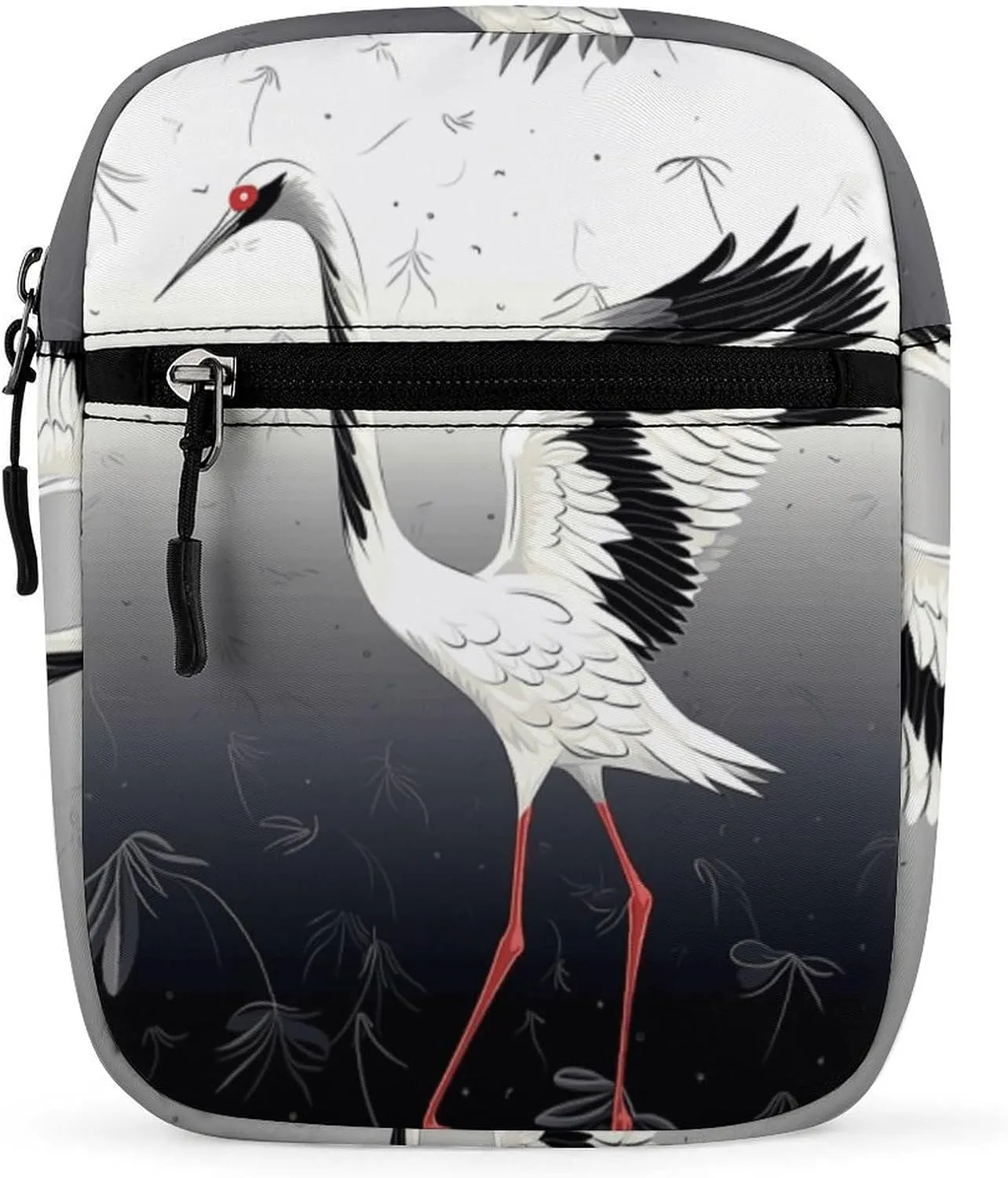 Simple Small Shoulder Bag,Japanese Crane Print Anti-theft Messenger Bag,casual Small Backpack,mini Crossbody Bag