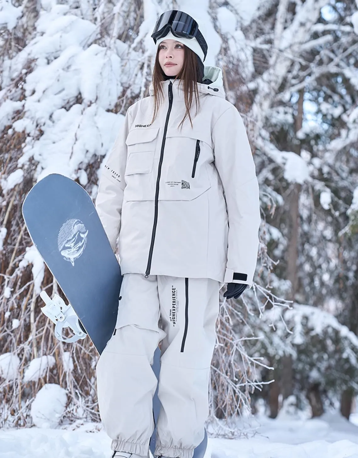Ski Jacket Snowboard Coat Snow Winter Waterproof Insulated Windproof Baggy Warm Hooded Jacket for Men Women