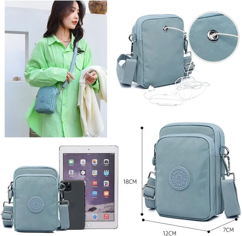 Small Crossbody Bags and Purses for Women,Nylon Cell Phone Bags with Headphone Jack. …