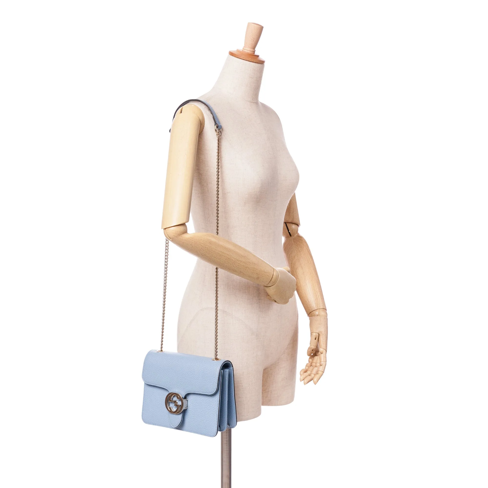 Small Dollar Calfskin Interlocking G Crossbody