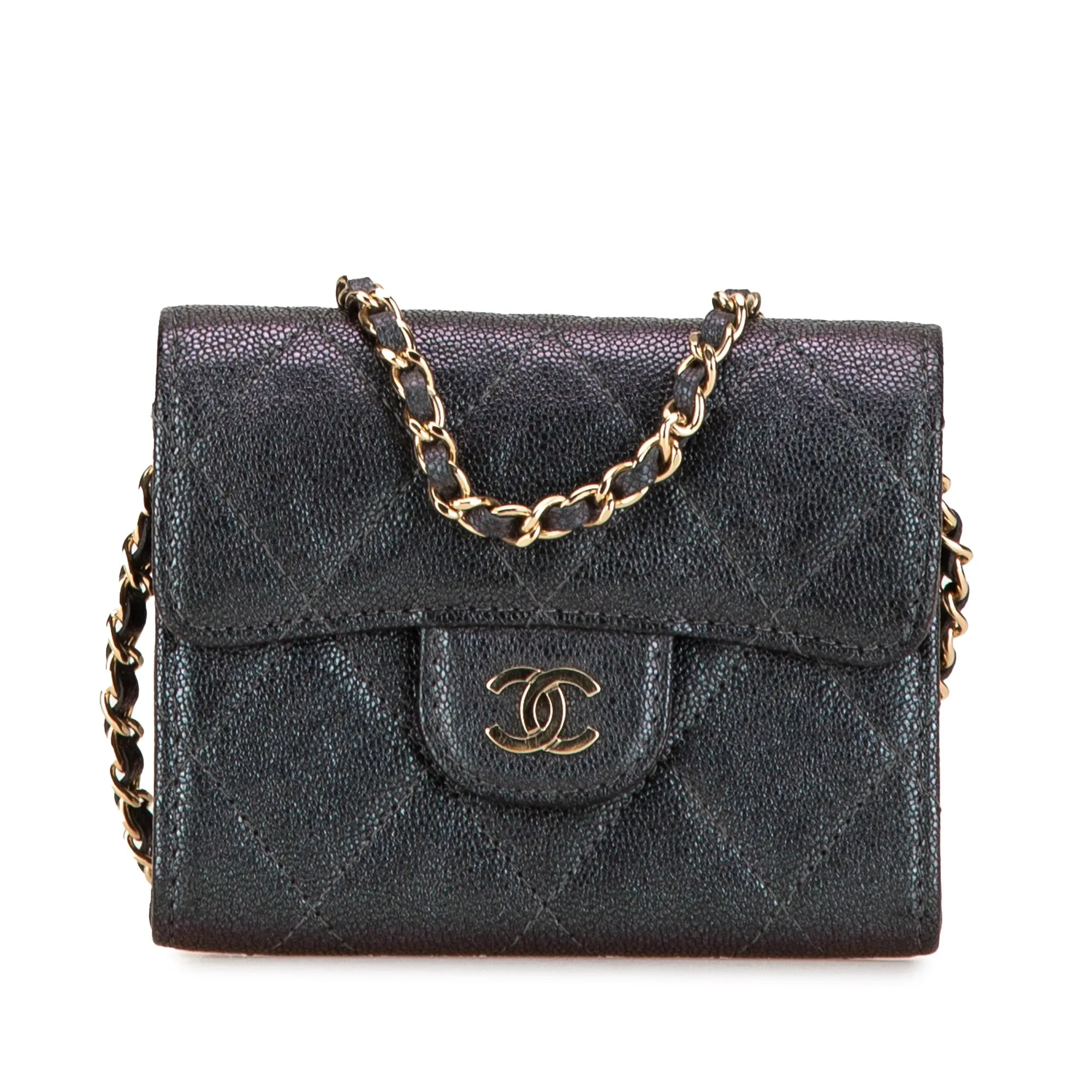 Small Iridescent Caviar Single Flap