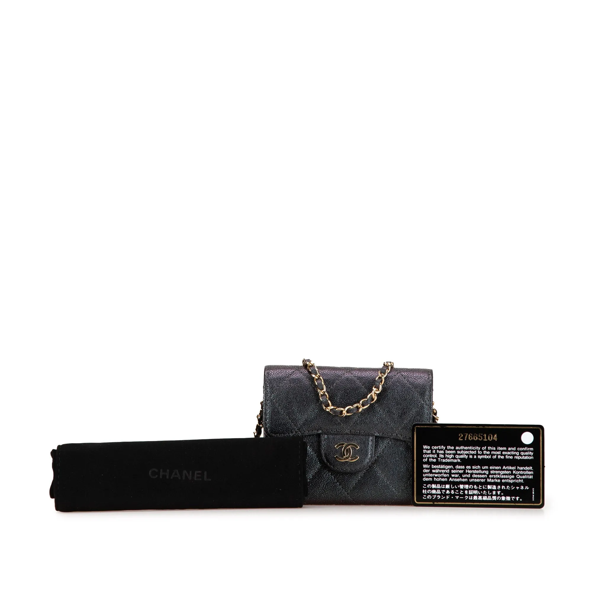 Small Iridescent Caviar Single Flap