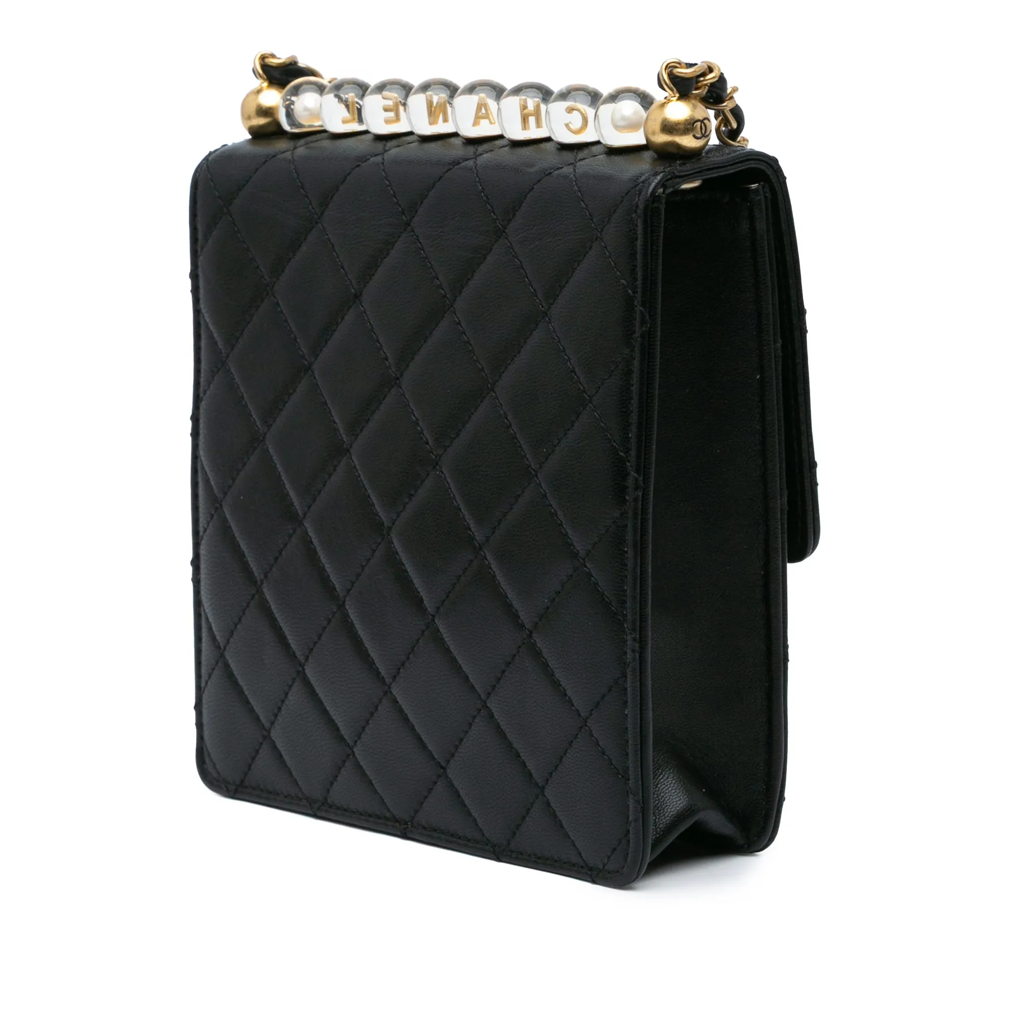 Small Lambskin Chic Pearls Flap