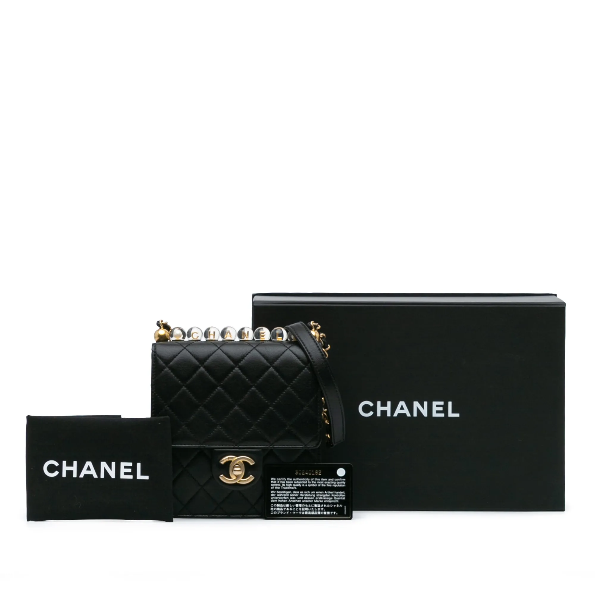 Small Lambskin Chic Pearls Flap