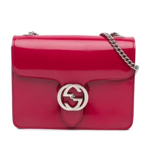 Small Polished Calfskin Interlocking G Dollar Crossbody