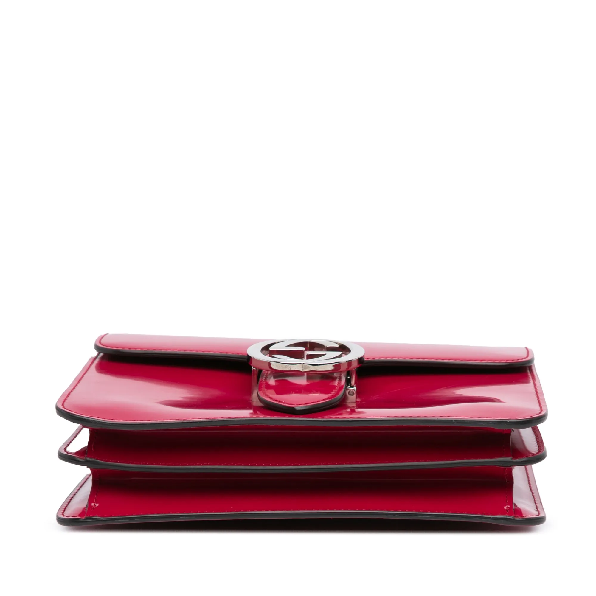 Small Polished Calfskin Interlocking G Dollar Crossbody
