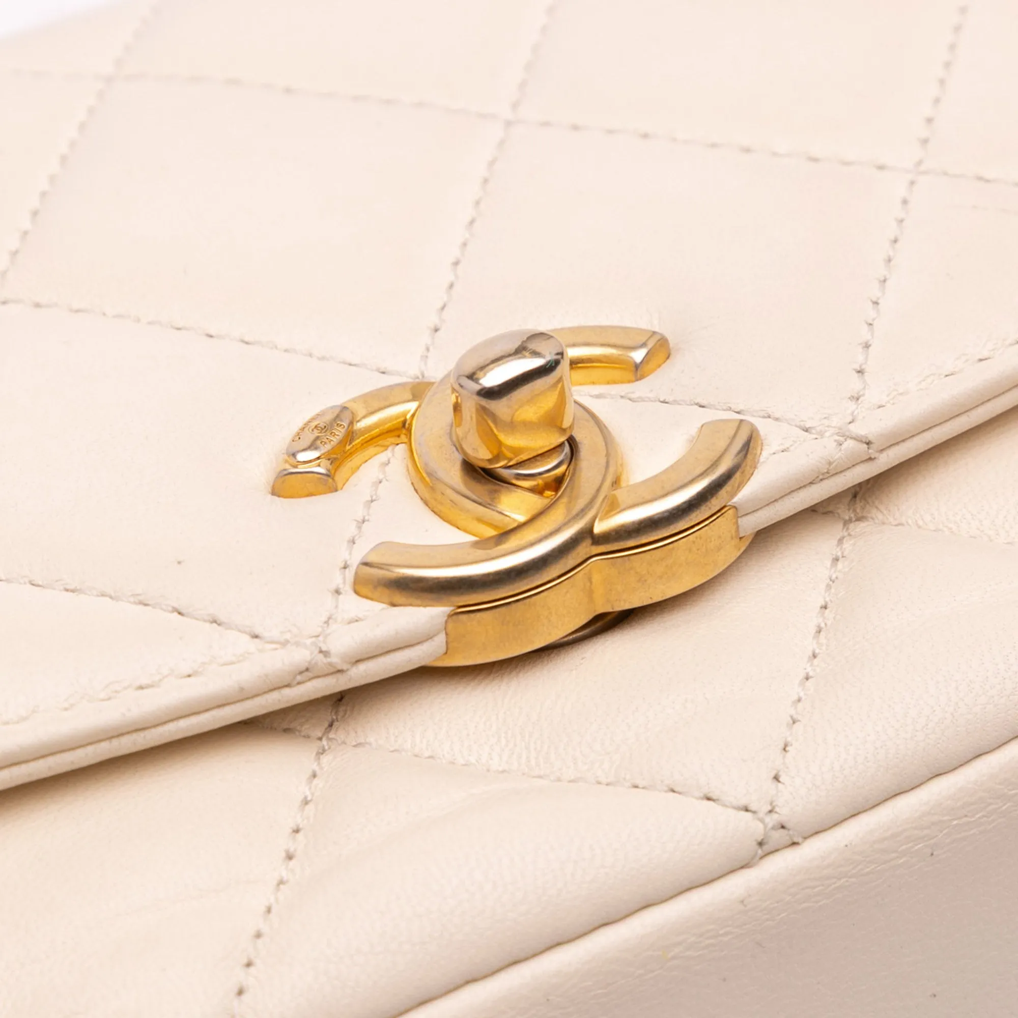 Small Quilted Lambskin CC Coin Flap