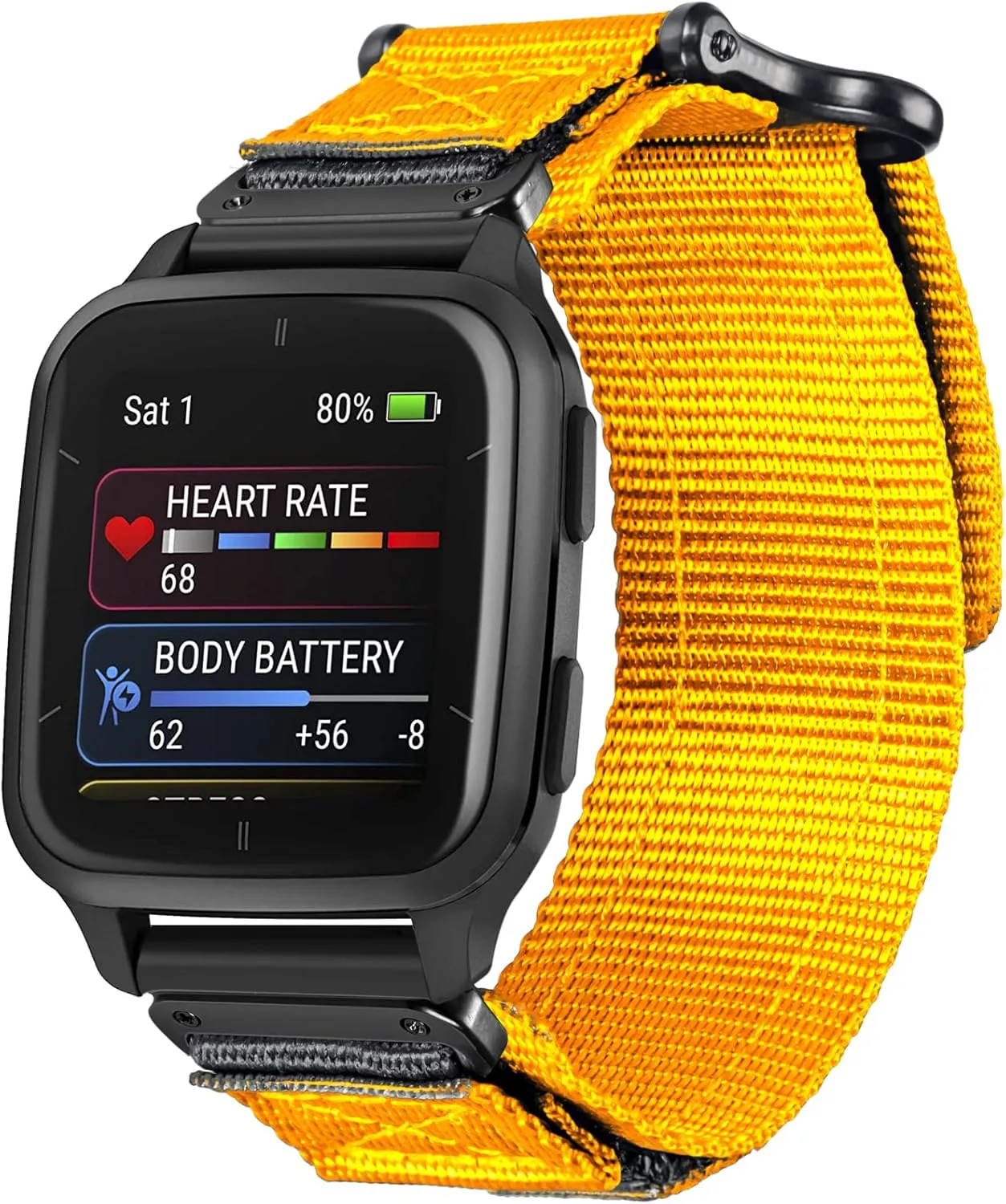 SMITHA Compatible for Garmin Watch Band Venu/Venu Sq/Venu Sq Music/Venu 2/Venu 3 Quick Release Pins, Super Rugged Nylon Sports Strap With Woven Loop Design, 20mm Replacement Strap
