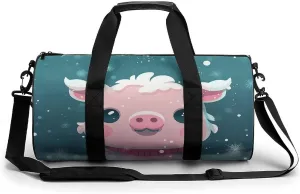 Snow Sport Gym Duffle Travel Bag for Women Men Overnight Weekender Bag with Shoe Compartment,Wet Pocket