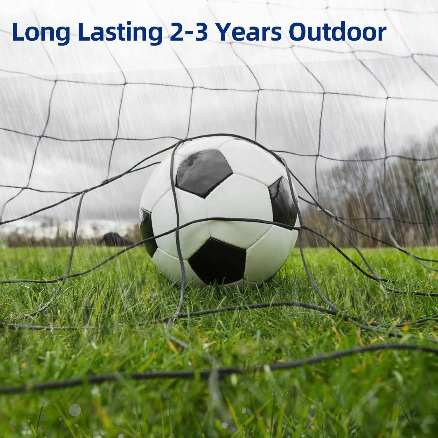 Soccer Backstop Net, High Impact Barrier Net, Nylon Practice Sports Netting 10x20ft/10x30ft/10x40ft (Installation Rope Included)