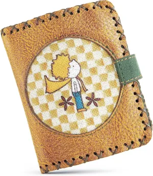 Soft Leather Purse for Women, Trifold Design, 12 Credit Card Holder, Coin Zipper Pocket, 2 ID Windows, Slim Travel Wallet – A Thoughtful Gift for Her., Yellow | Little Prince, Small, Soft