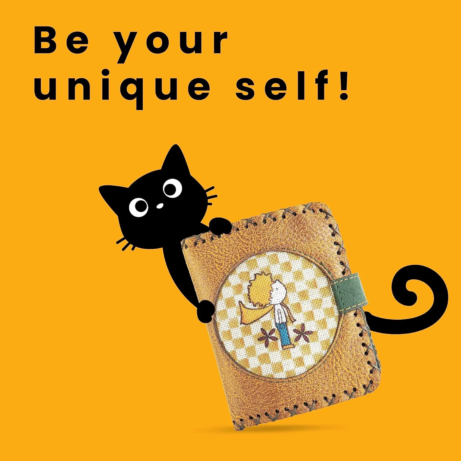 Soft Leather Purse for Women, Trifold Design, 12 Credit Card Holder, Coin Zipper Pocket, 2 ID Windows, Slim Travel Wallet – A Thoughtful Gift for Her., Yellow | Little Prince, Small, Soft