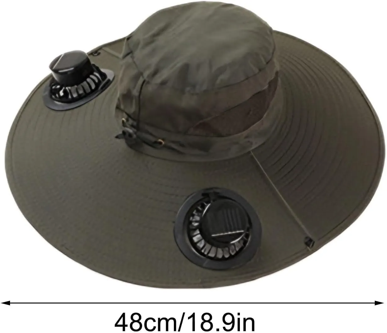 Solar Fan Hat, Outdoor Wide Brim Sun Hat with 2 Solar Fan, Cooling Fishing Hats for Adult Men Women