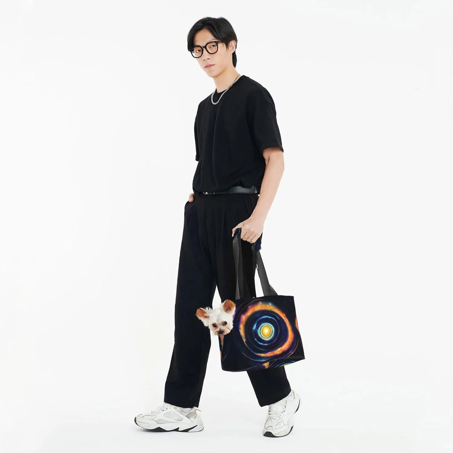 Space Spiral Cosmic Energy Stylish and Portable Pet Crossbody Bag - Pet Tote Bag for Small Dogs - Pet Tote Bag, Crossbody Bag for Petsï¼Œ