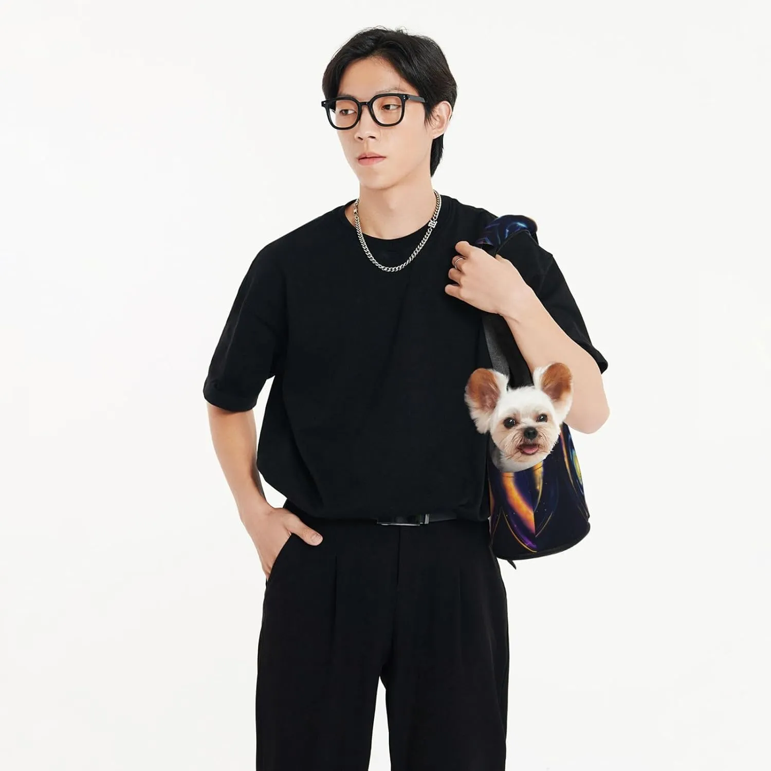 Space Spiral Cosmic Energy Stylish and Portable Pet Crossbody Bag - Pet Tote Bag for Small Dogs - Pet Tote Bag, Crossbody Bag for Petsï¼Œ