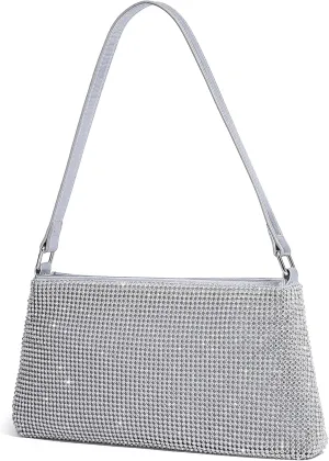 Sparkly Evening Purse for Women Prom Dressy Night Out Small Shoulder Bag