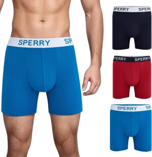 Sperry 3-Pack Mens Quick Dry Performance Mesh Boxer Briefs – Moisture Wicking, Cooling, Breathable Nylon Mens Athletic Boxers