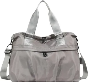 Sport Duffel Bag for Women Travel Duffel Bag Ultra-Light Weekend Shoulder Bag Overnight Bag Large Gym Tote Bag Hospital Bag Carry On Luggage Crossbody Bag for Sport Gym Travel Grey