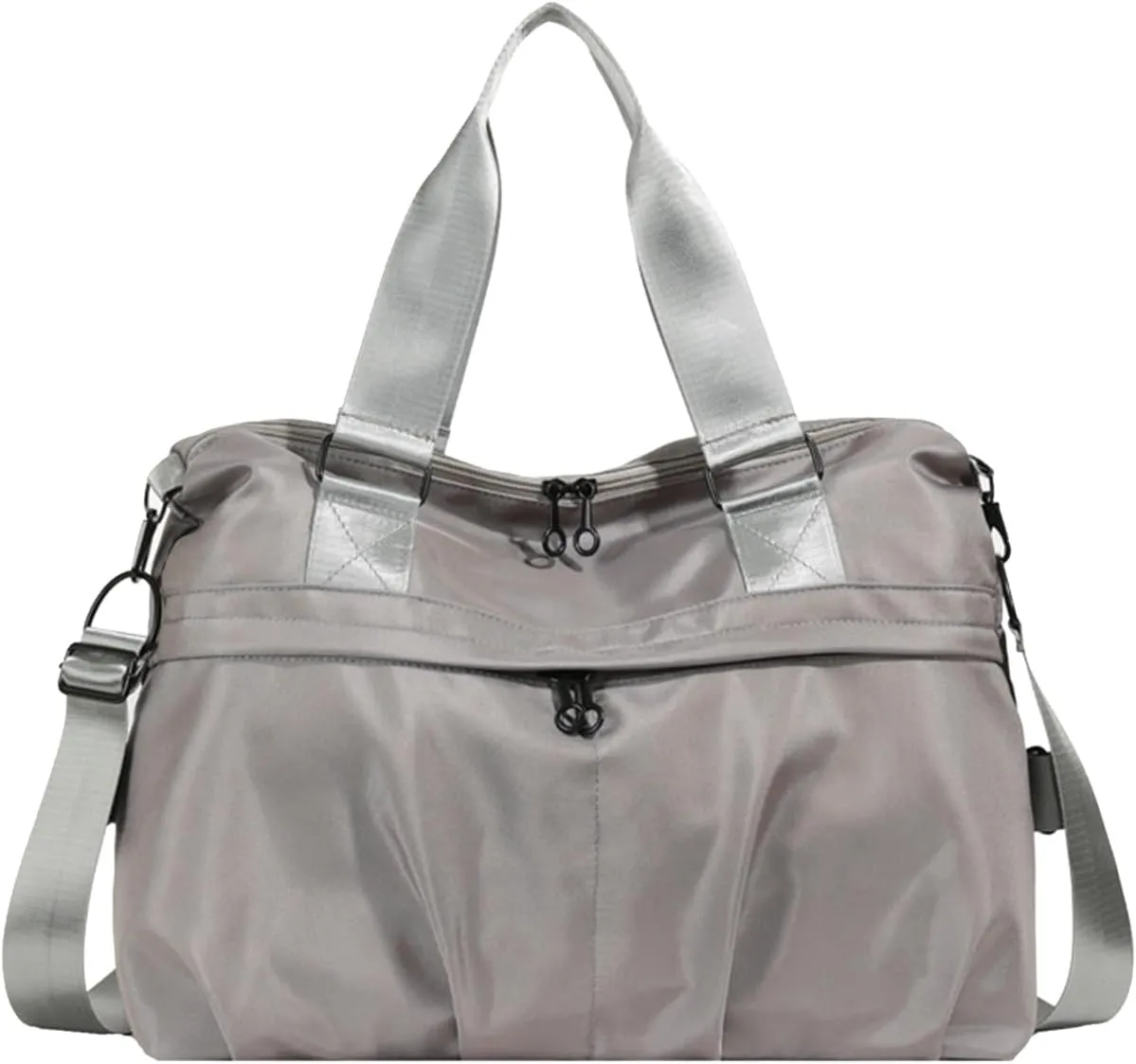 Sport Duffel Bag for Women Travel Duffel Bag Ultra-Light Weekend Shoulder Bag Overnight Bag Large Gym Tote Bag Hospital Bag Carry On Luggage Crossbody Bag for Sport Gym Travel Grey