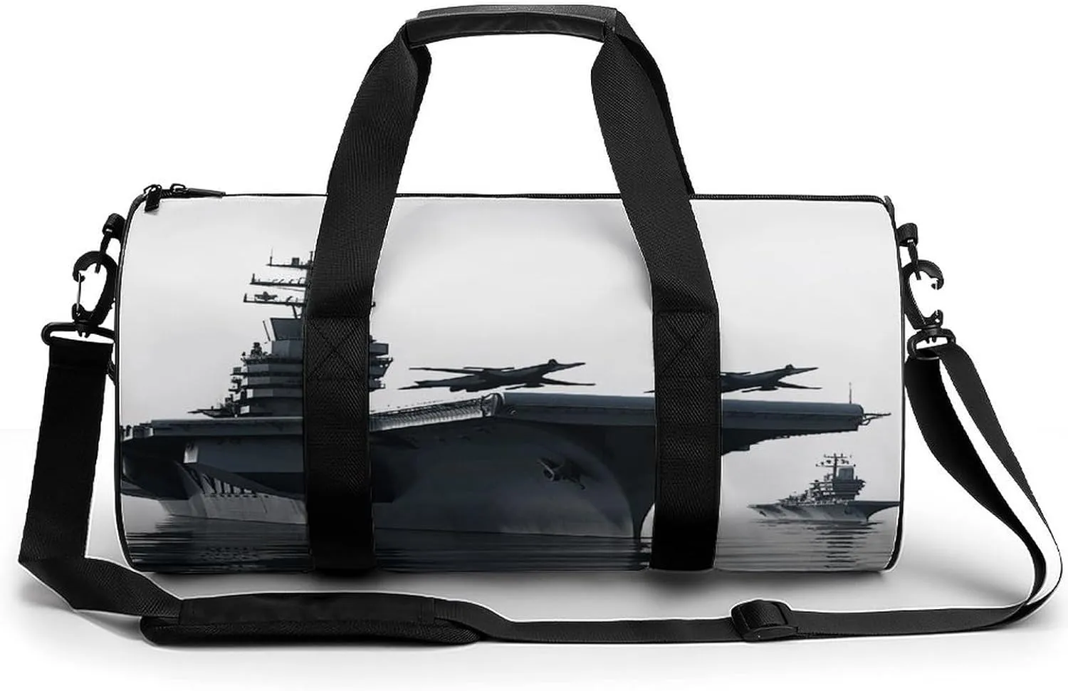 Sport Gym Duffle Travel Bag for Women Men Overnight Weekender Bag with Shoe Compartment,Wet Pocket Aircraft Carrier