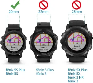 Sport Mesh Strap Compatible with Garmin fenix 5S (Plus) Watch Band Woven Nylon Replacement Wristband 26 mm