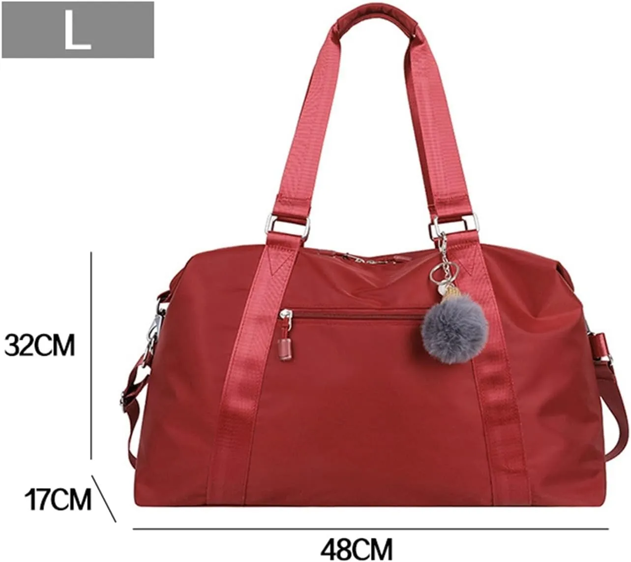 Sports Duffel Bags Sport Bag Gym Fitness Yoga Waterproof Nylon Travel Handbags Shoulder Luggage Storage Trip Crossbody Trolley Case Bags(Pink)