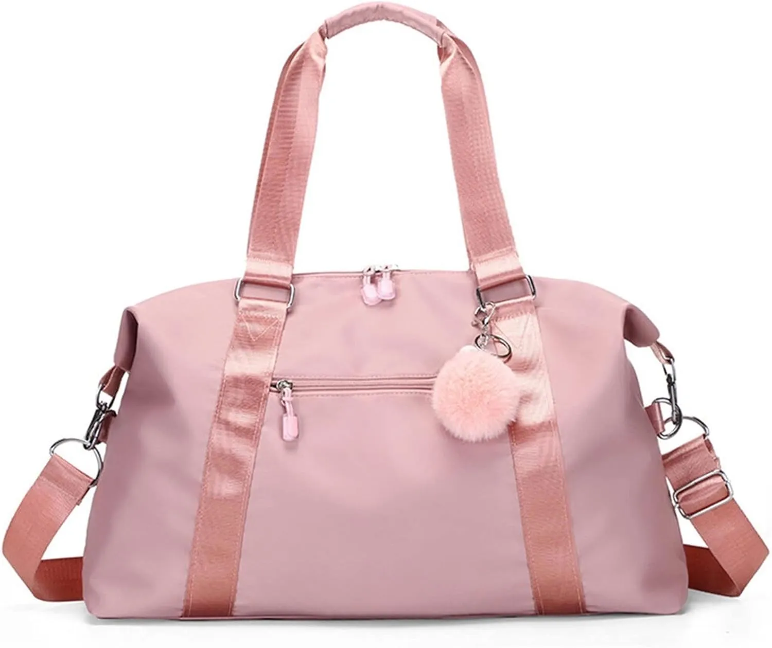 Sports Duffel Bags Sport Bag Gym Fitness Yoga Waterproof Nylon Travel Handbags Shoulder Luggage Storage Trip Crossbody Trolley Case Bags(Pink)