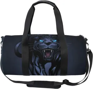 Sports Gym Duffle Bag Roaring Panther Travel Luggage for Men Women