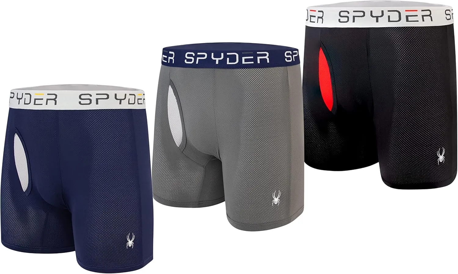 Spyder Performance Mesh Mens Boxer Briefs Sports Underwear/Fly Front