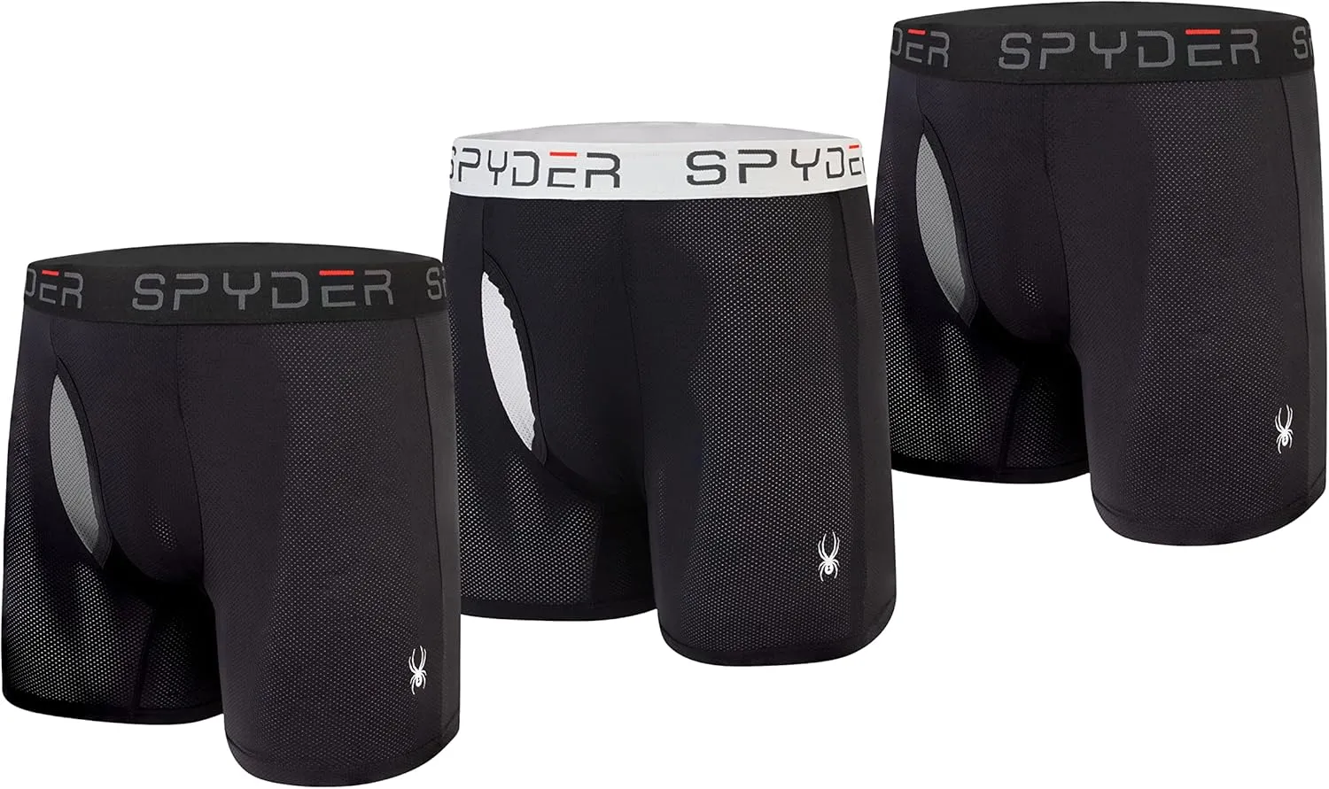 Spyder Performance Mesh Mens Boxer Briefs Sports Underwear/Fly Front