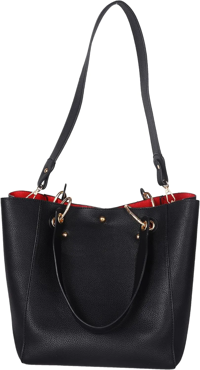 sqlp Large Work Tote Bag for Women Designer Purses and Handbags Big Bucket bags Ladies Travel Crossbody Purse Fuchsia