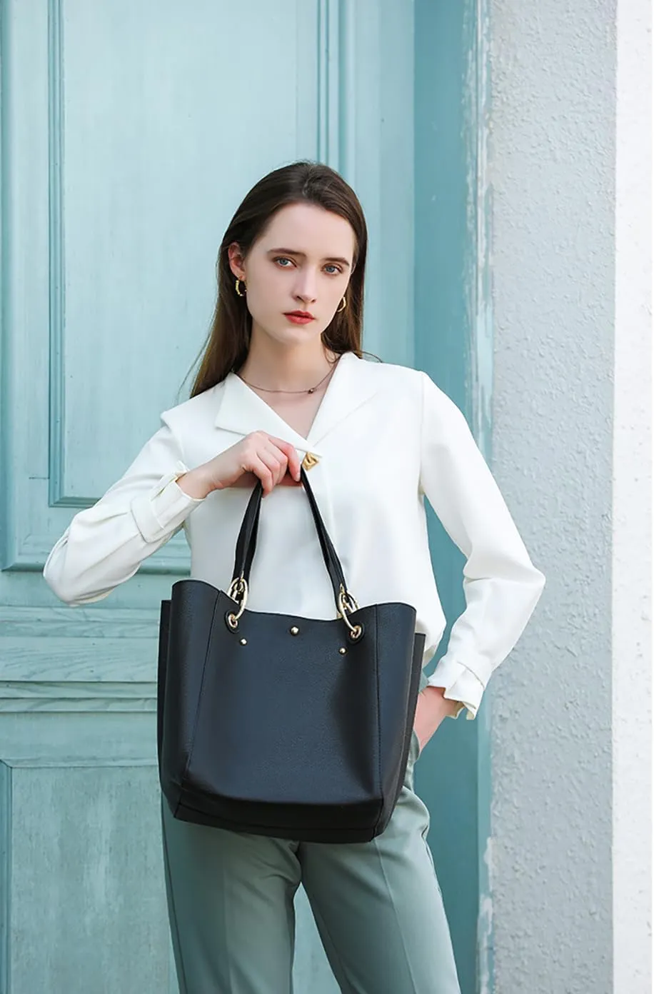 sqlp Large Work Tote Bag for Women Designer Purses and Handbags Big Bucket bags Ladies Travel Crossbody Purse Fuchsia