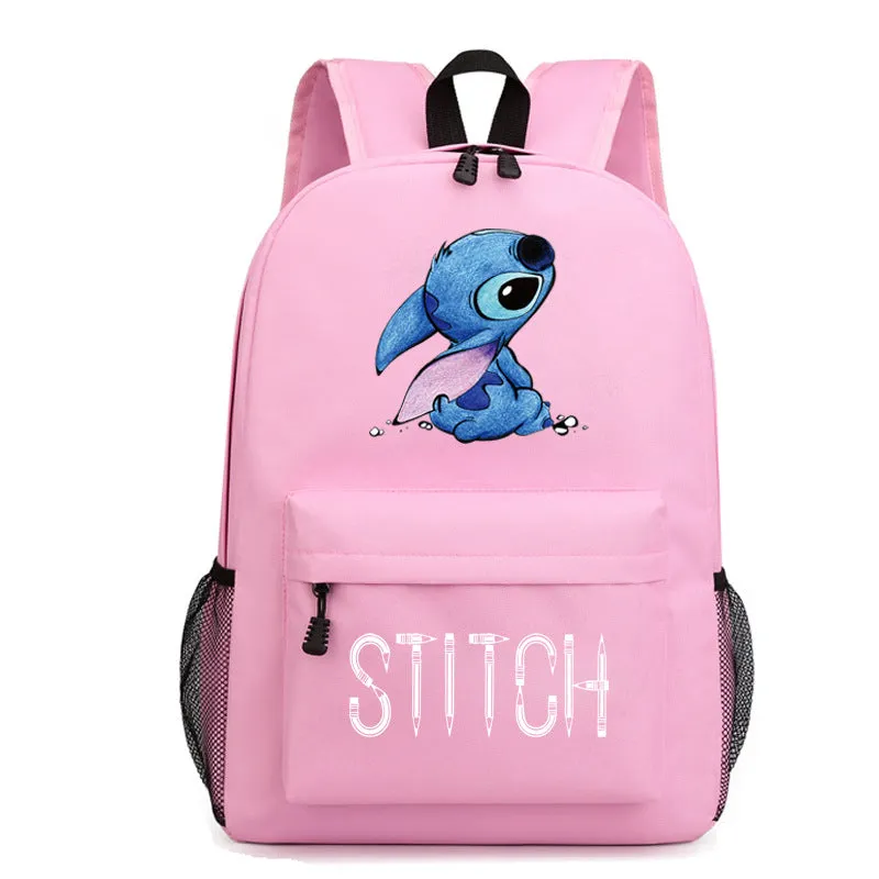 Stitch Black Starry Sky Large Capacity Backpacks