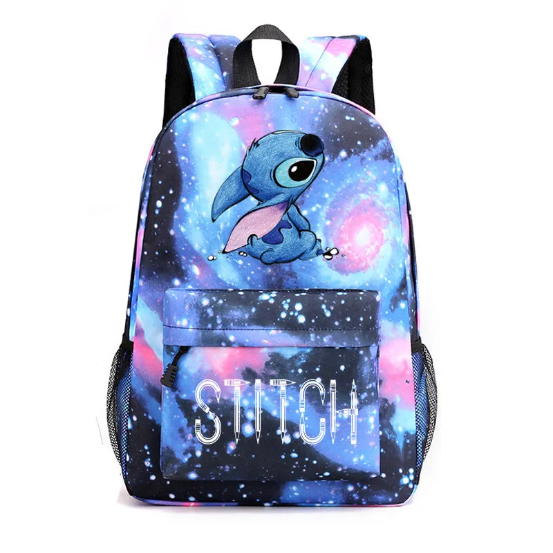 Stitch Black Starry Sky Large Capacity Backpacks