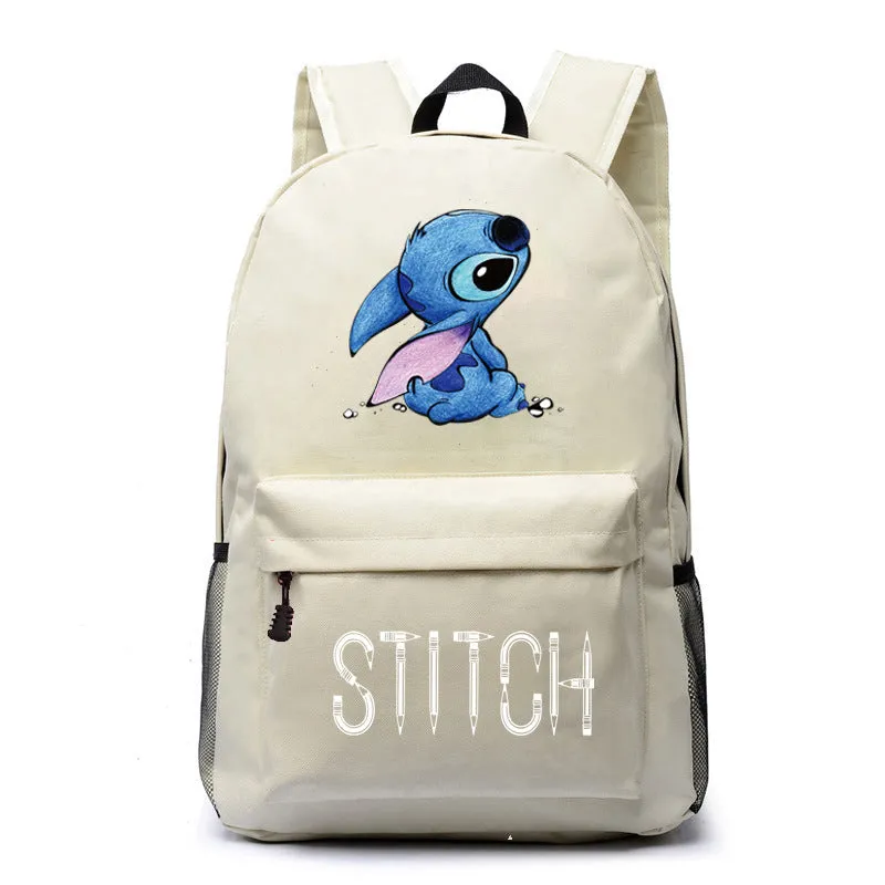 Stitch Black Starry Sky Large Capacity Backpacks