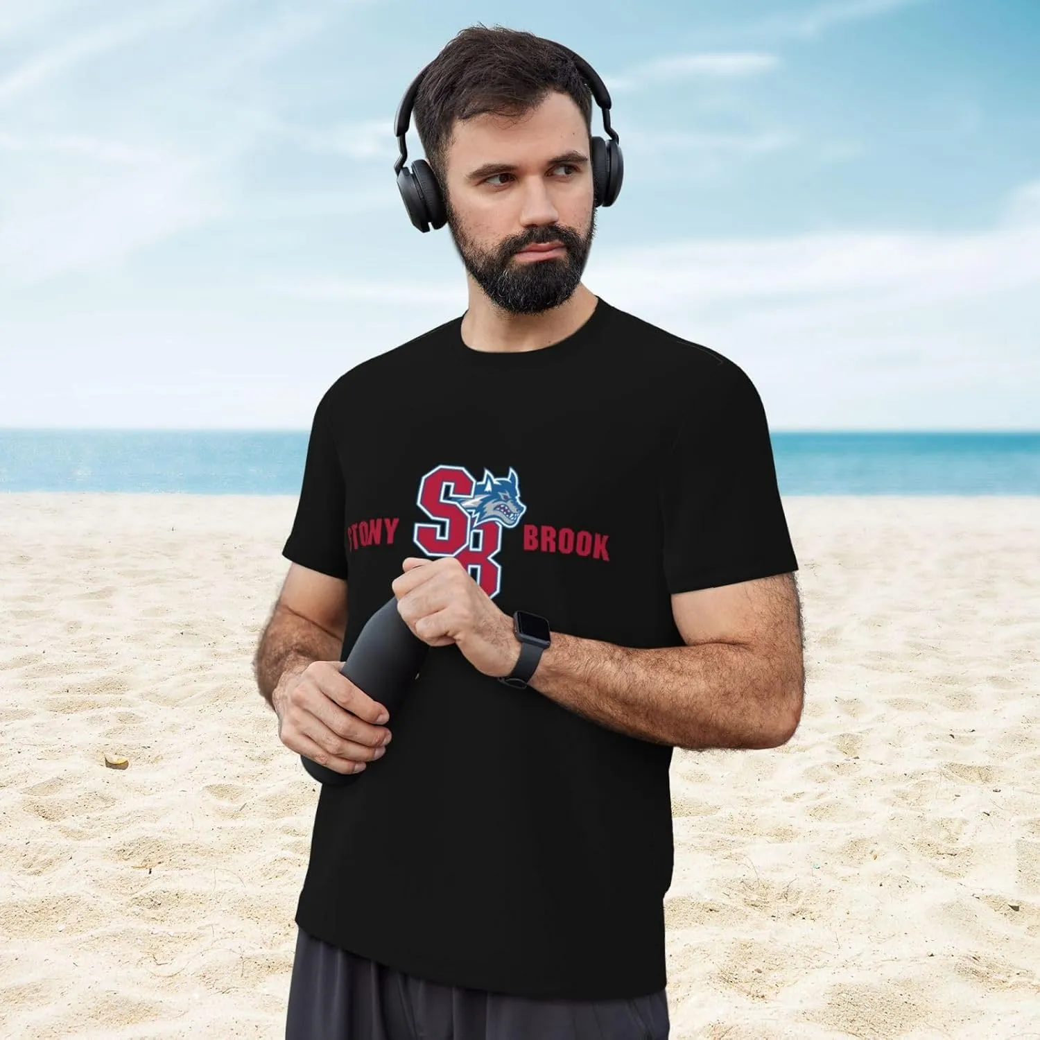 Stony Brook University Men's Lightweight Breathable Mesh Short Sleeve T-Shirt
