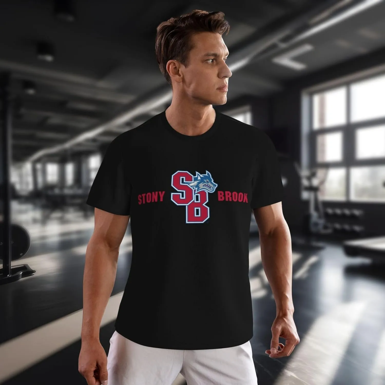 Stony Brook University Men's Lightweight Breathable Mesh Short Sleeve T-Shirt