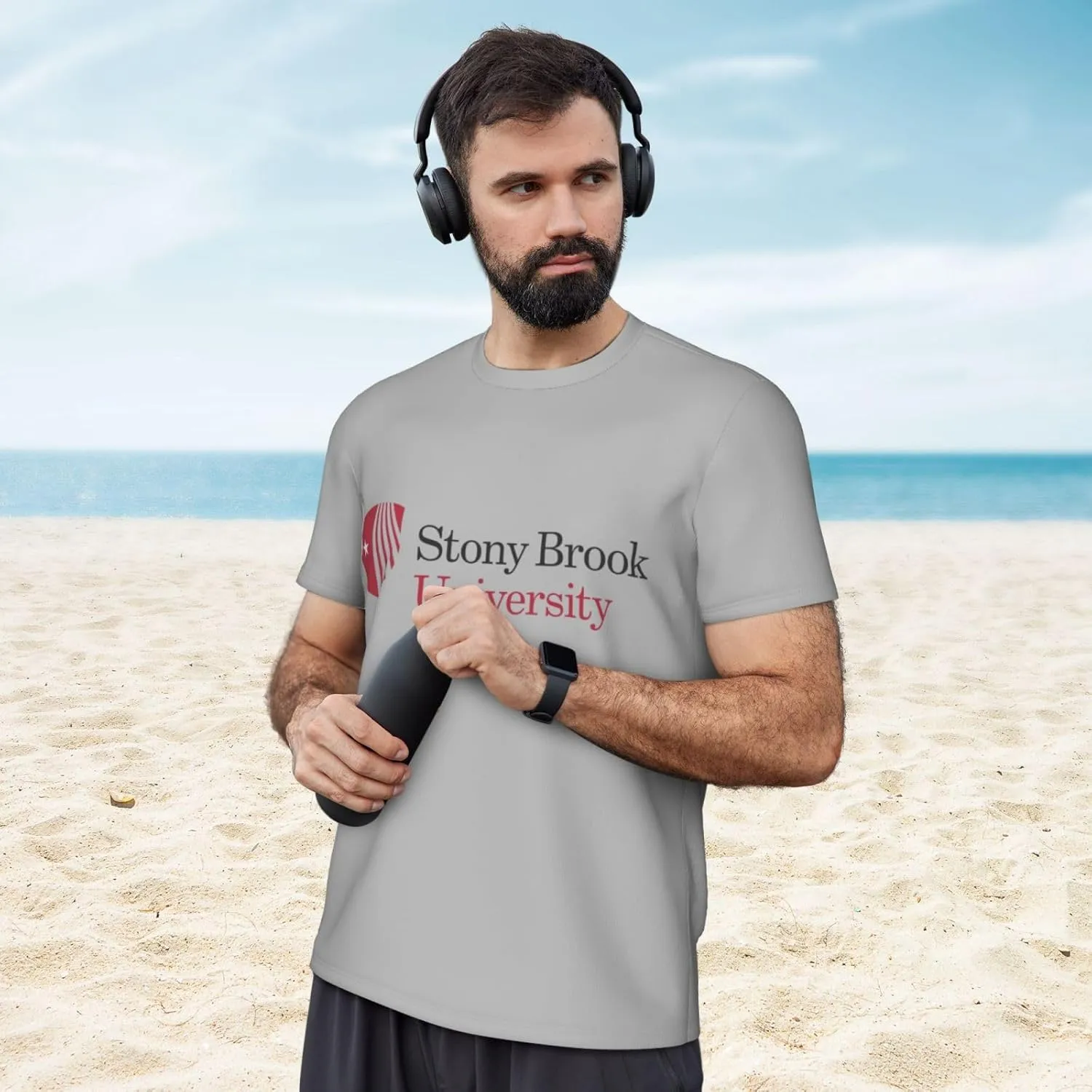 Stony Brook University Men's Lightweight Breathable Mesh Short Sleeve T-Shirt
