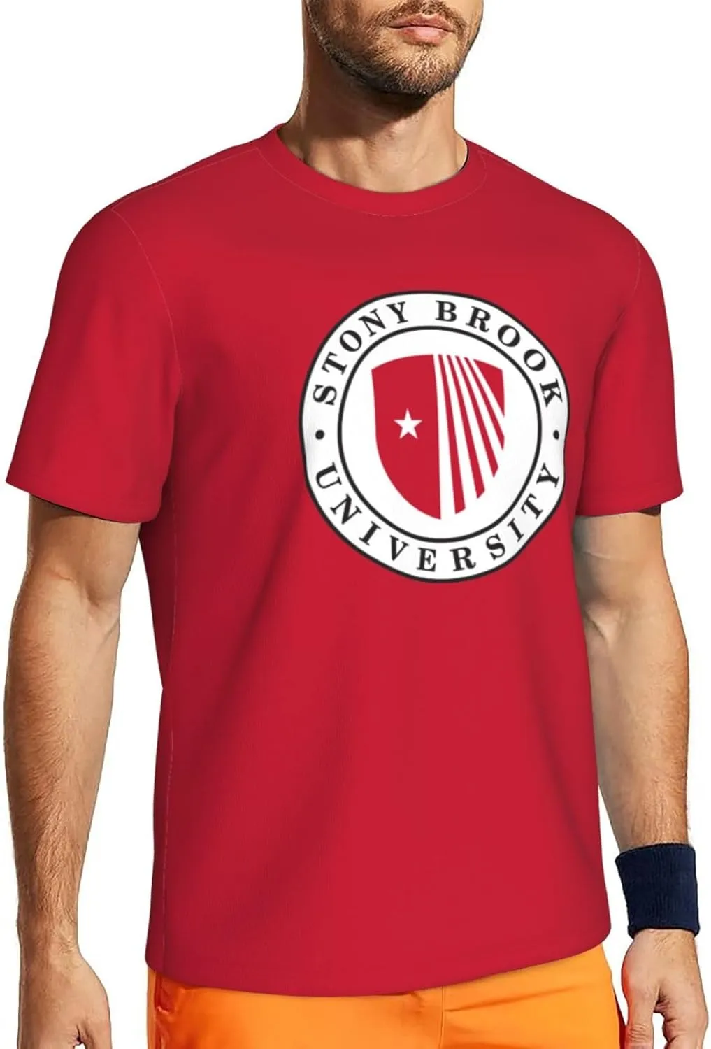 Stony Brook University Men's Lightweight Breathable Mesh Short Sleeve T-Shirt