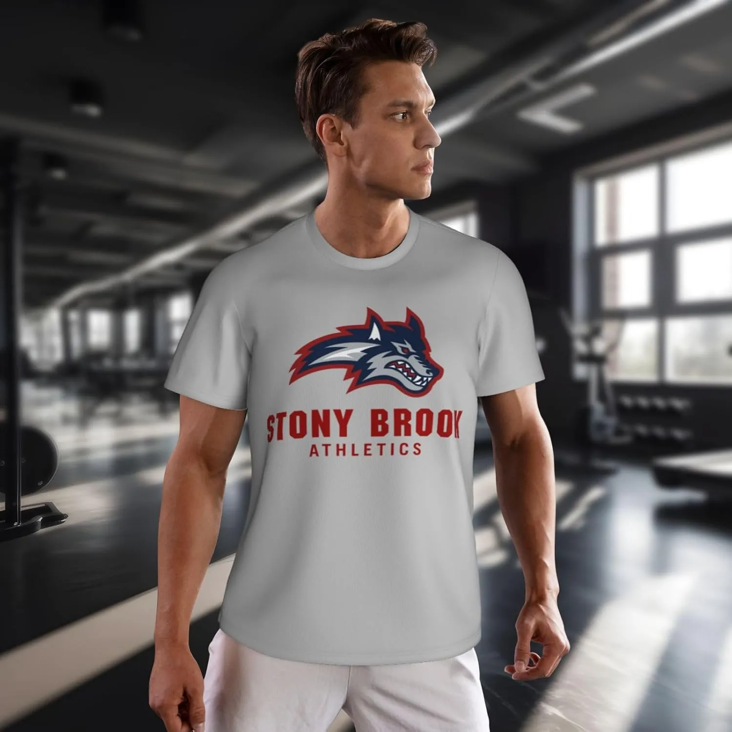 Stony Brook University Men's Lightweight Breathable Mesh Short Sleeve T-Shirt